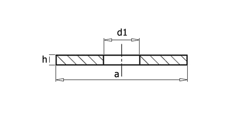 DIN 436 Шайба квадратная, вид 1, чертёж 1