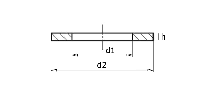 DIN 7989 Шайба для стальных конструкций, вид 1, чертёж 1