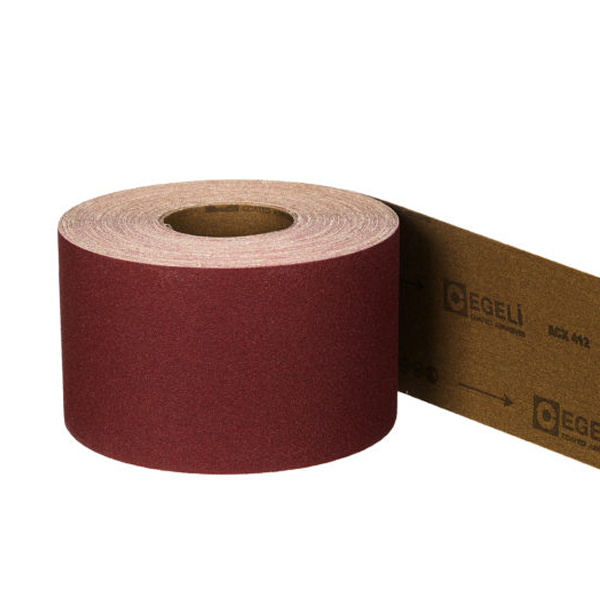 EGELI бумага шлифовальная, на тканевой основе, водостойкая,рулон 120мм х 30м. Зернистость 150